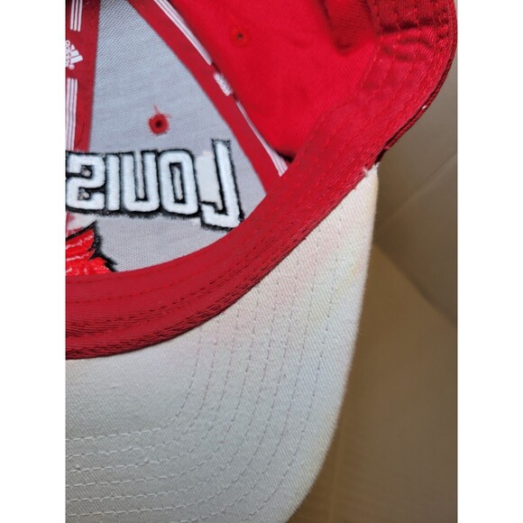 Louisville Cardinals Spelled Out Embroidered Strapback Red Hat Spellout‎ NCAA - Picture 7 of 10